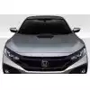 2016-2021 Honda Civic Duraflex TS 1 Hood - 1 Piece - Image 1