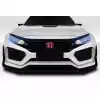 2016-2021 Honda Civic 4DR Duraflex RBT Widebody Look Front Bumper - 1 Piece - Image 1