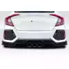 2016-2021 Honda Civic 4DR Duraflex Broman Rear Lip Spoiler Air Dam - 3 Pieces - Image 1