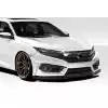 2016-2018 Honda Civic 2DR 4DR Duraflex Yoka Front Lip Spoiler Air Dam - 3 Pieces - Image 2