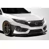 2016-2018 Honda Civic 2DR 4DR Carbon Creations Yoka Front Lip Spoiler Air Dam - 3 Pieces - Image 2