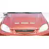 1996-1998 Honda Civic Duraflex Predator Hood - 1 Piece - Image 2