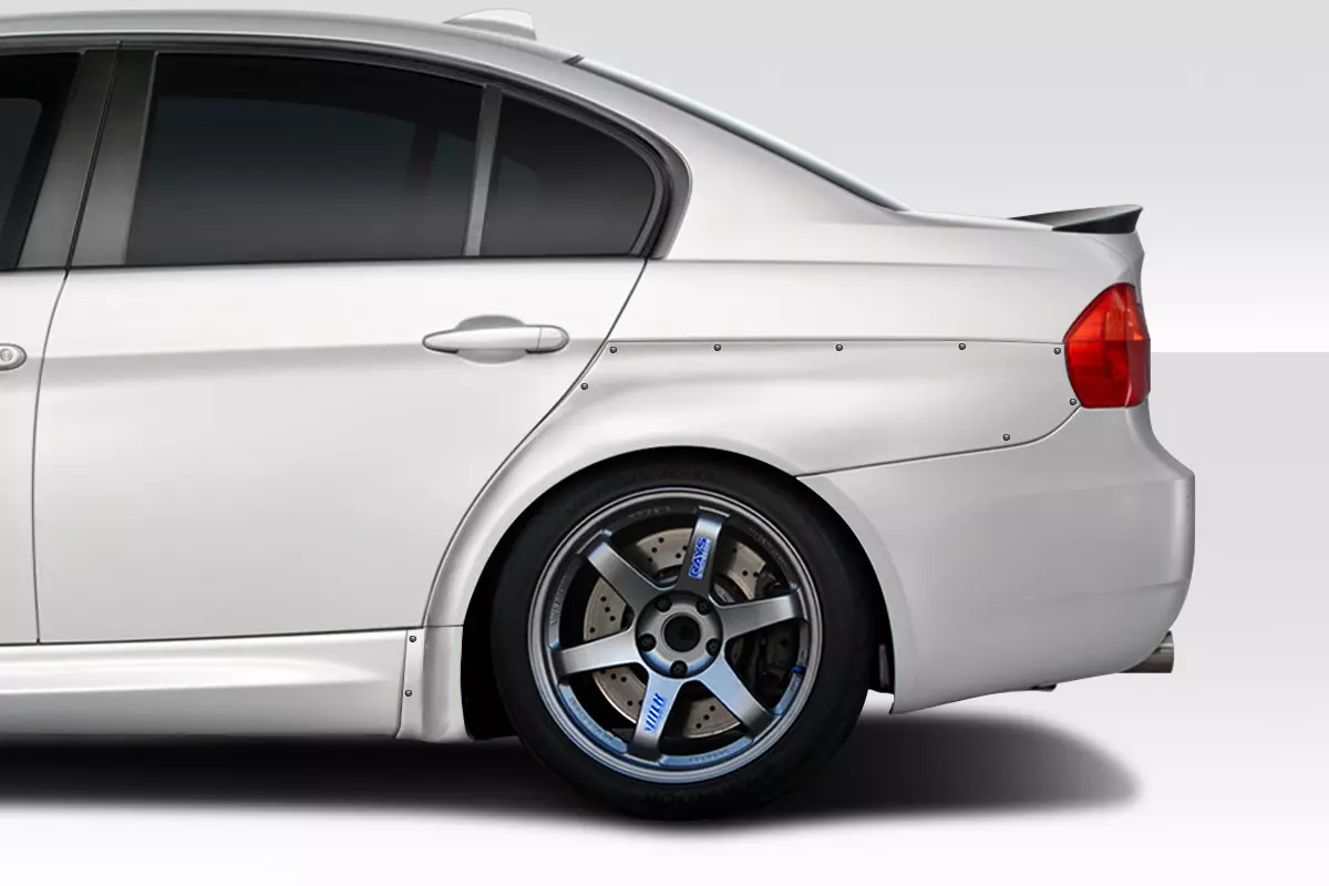 2006-2011 BMW 3 Series E90 4DR Duraflex HX Wide Body Rear Fender Flares 2 Piece - Image 1
