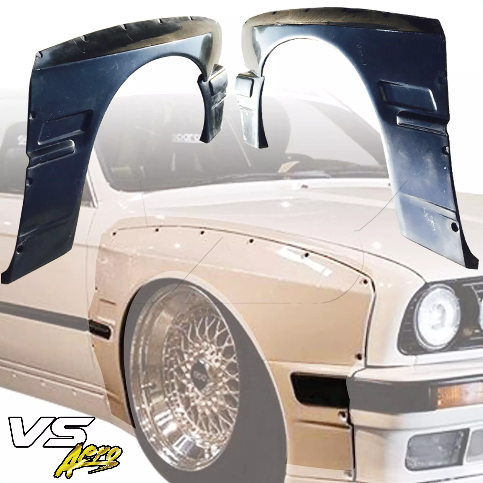 VSaero FRP TKYO Wide Body 50mm Fender Flares (front) 4pc > BMW 3-Series 318i 325i E30 1984-1991> 2dr Coupe - Image 1