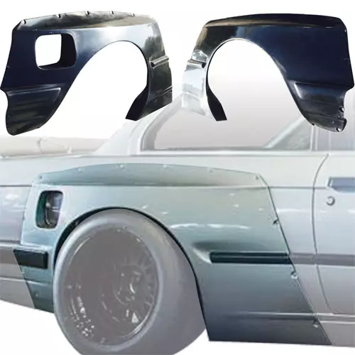 VSaero FRP TKYO Wide Body 75mm Fender Flares (rear) > BMW 3-Series 318i 325i E30 1984-1991> 2dr Coupe - Image 8