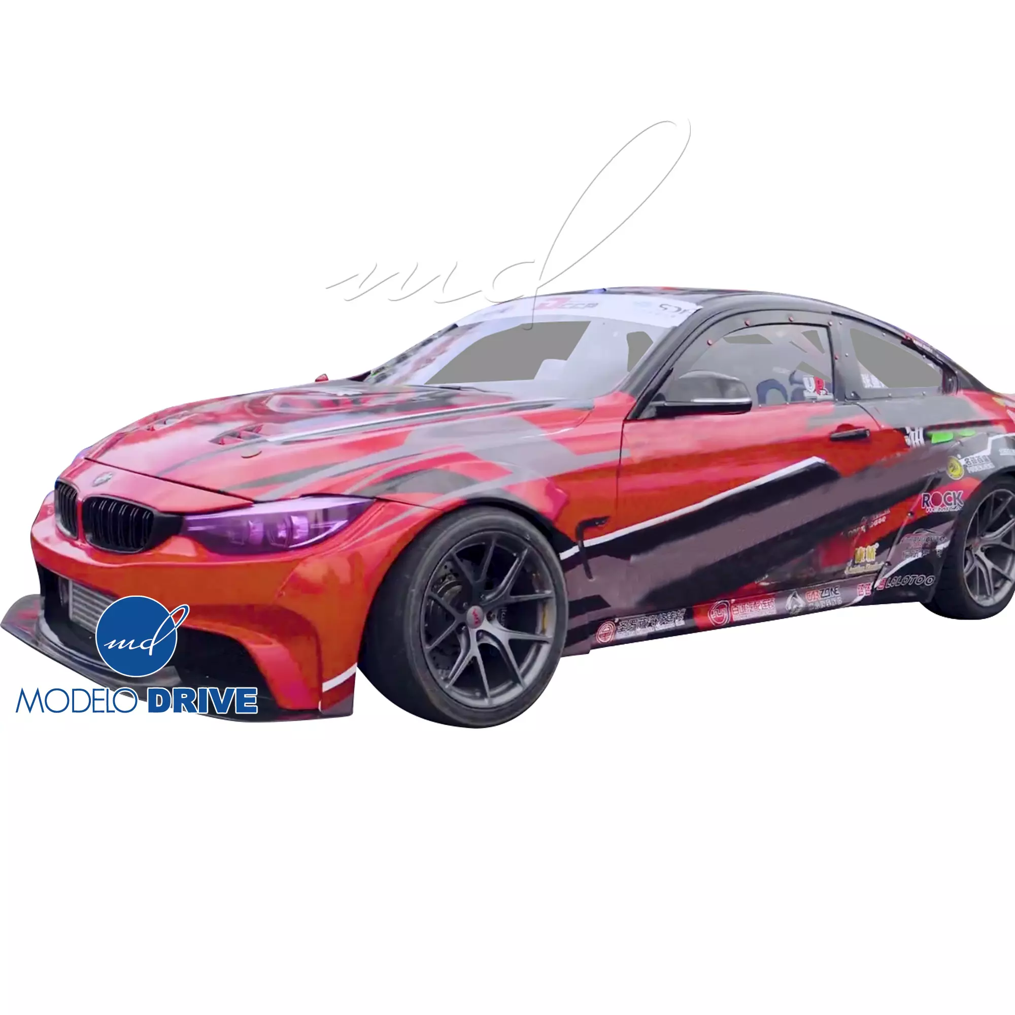 ModeloDrive FRP LBPE Wide Body Fenders (front) 6pc > BMW 4-Series F32 2014-2020 - Image 24