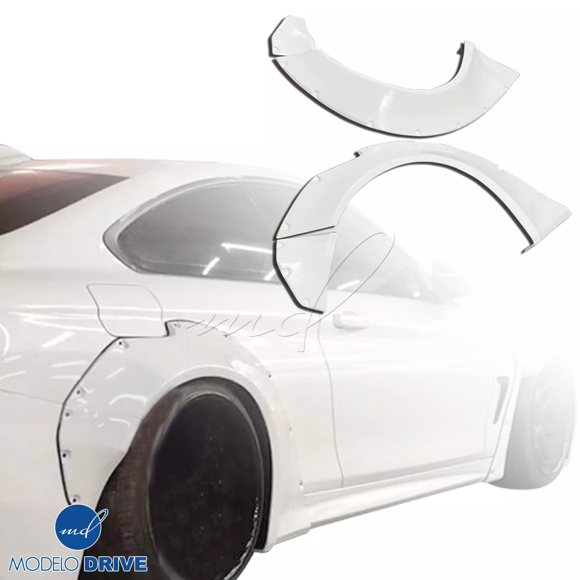 ModeloDrive FRP LBPE Wide Body Fenders (rear) 4pc > BMW 4-Series F32 2014-2020 - Image 18