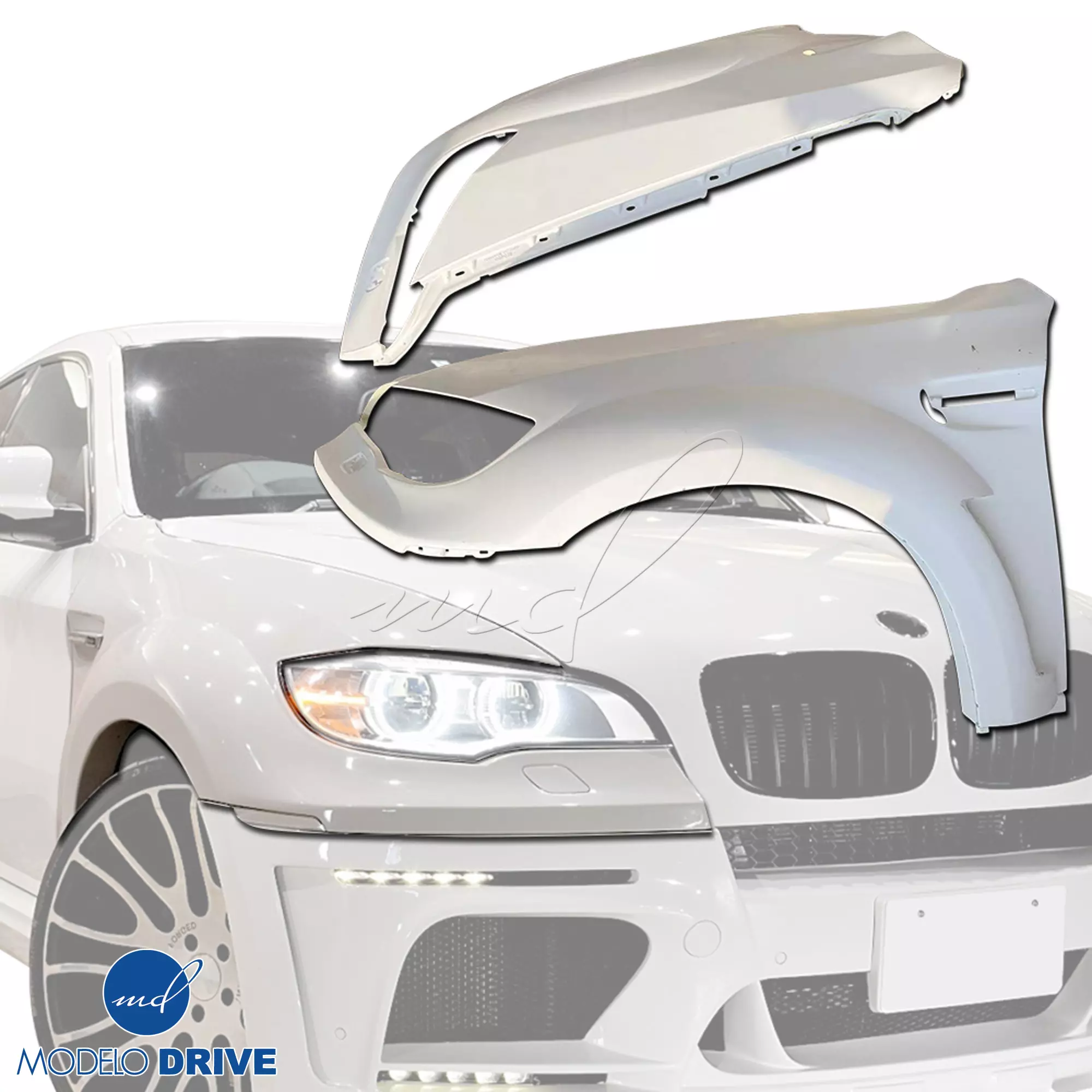 ModeloDrive FRP HAMA Wide Body Fenders (front) 2pc > BMW X6 E71 2008-2014 - Image 22