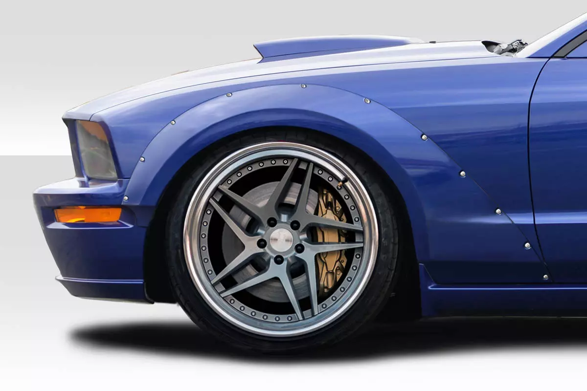 2005-2009 Ford Mustang Duraflex Circuit Wide Body 75MM Front Fender Flares 2 Piece - Image 1
