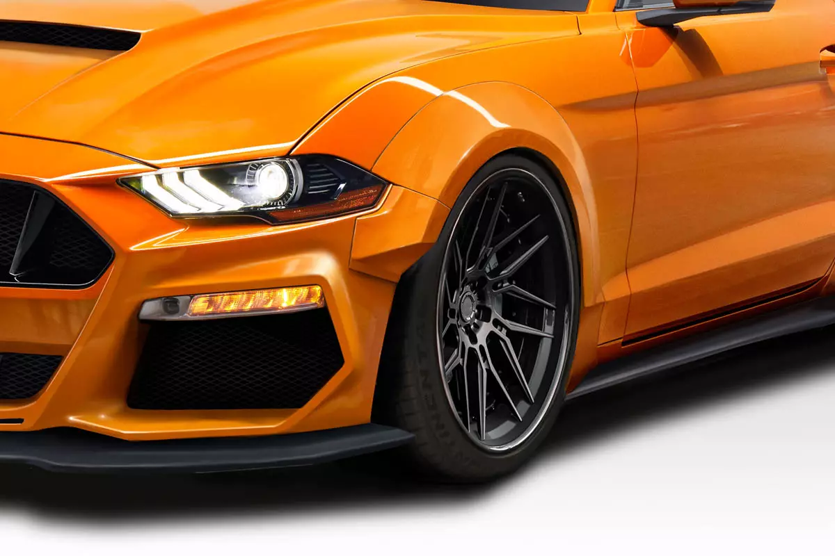 2018-2020 Ford Mustang Couture Urethane Grid Fender Flares 8 pc - Image 5