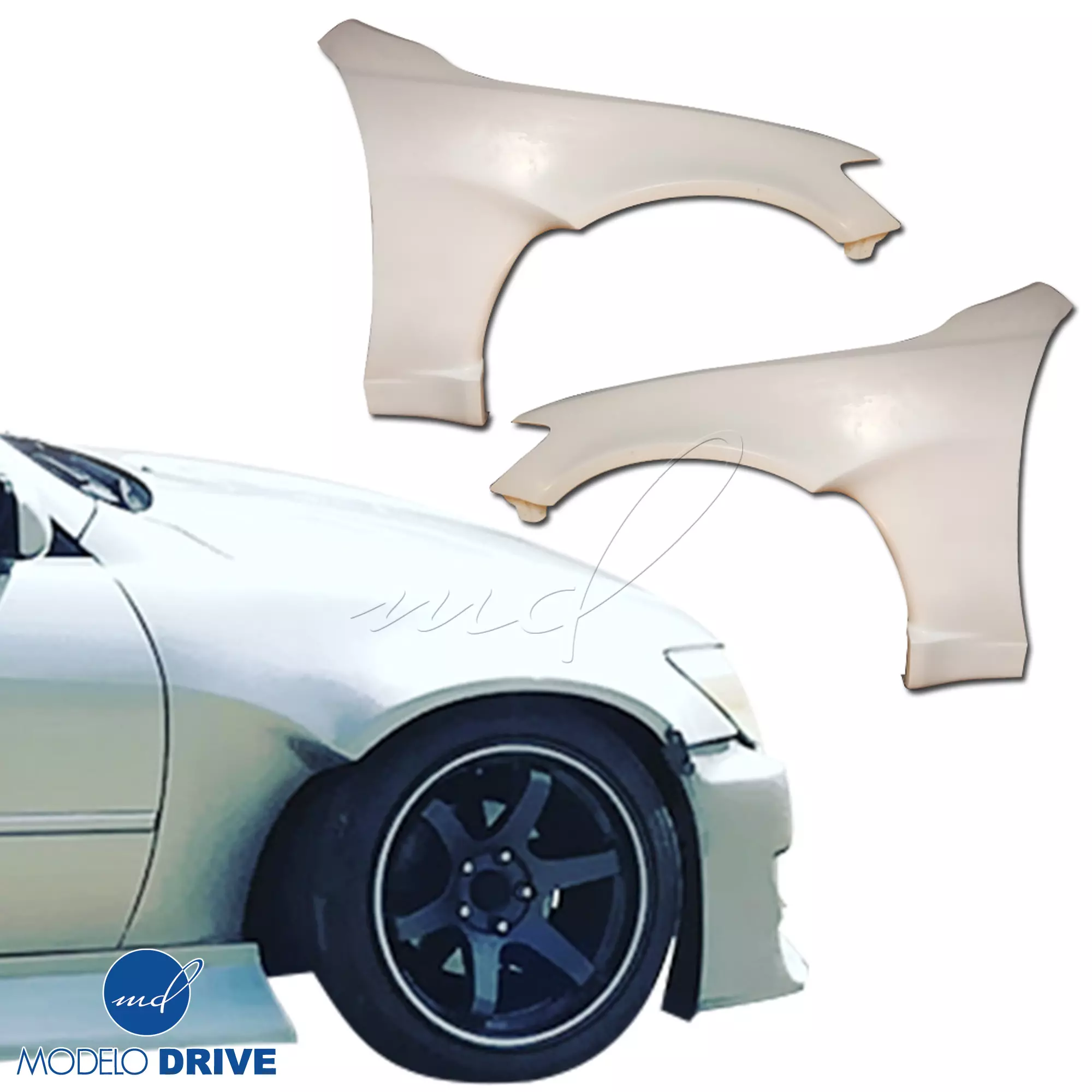 ModeloDrive FRP MSV Wide Body 30mm Fender Flares (front) 2pc > Lexus IS Series IS300 2000-2005> 4dr - Image 1