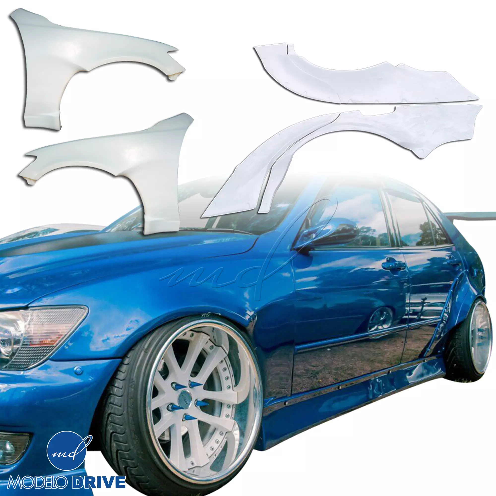 ModeloDrive FRP MSV Wide Body 30/65 Fender Flare Set 8pc > Lexus IS Series IS300 2000-2005> 4dr - Image 68
