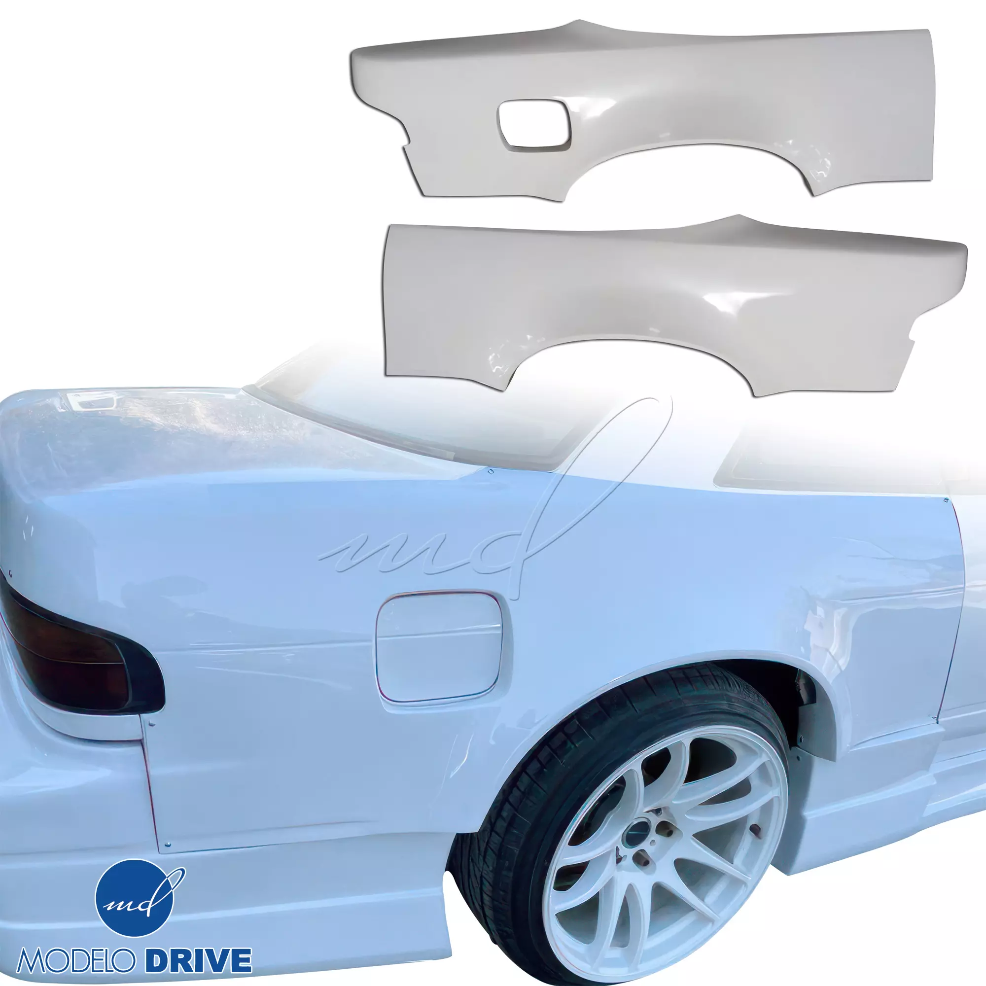 ModeloDrive FRP ORI t4 75mm Wide Body Fenders (rear) > Nissan Silvia S13 1989-1994> 2dr Coupe - Image 10