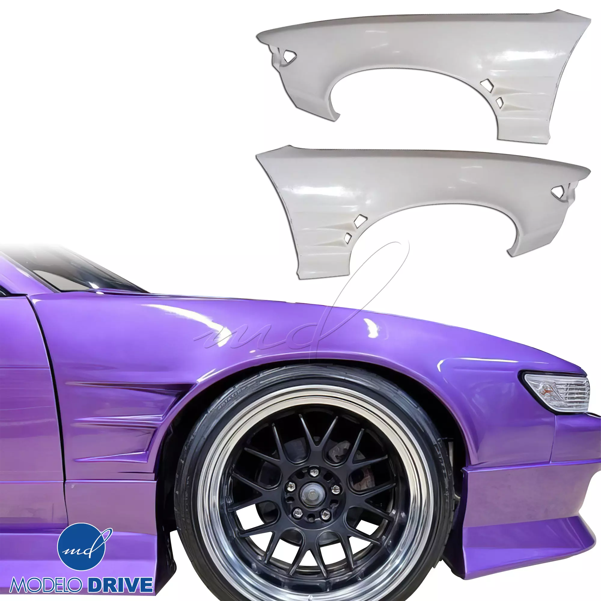 ModeloDrive FRP ORI t3 55mm Wide Body Fenders (front) > Nissan Silvia S13 1989-1994> 2/3dr - Image 5