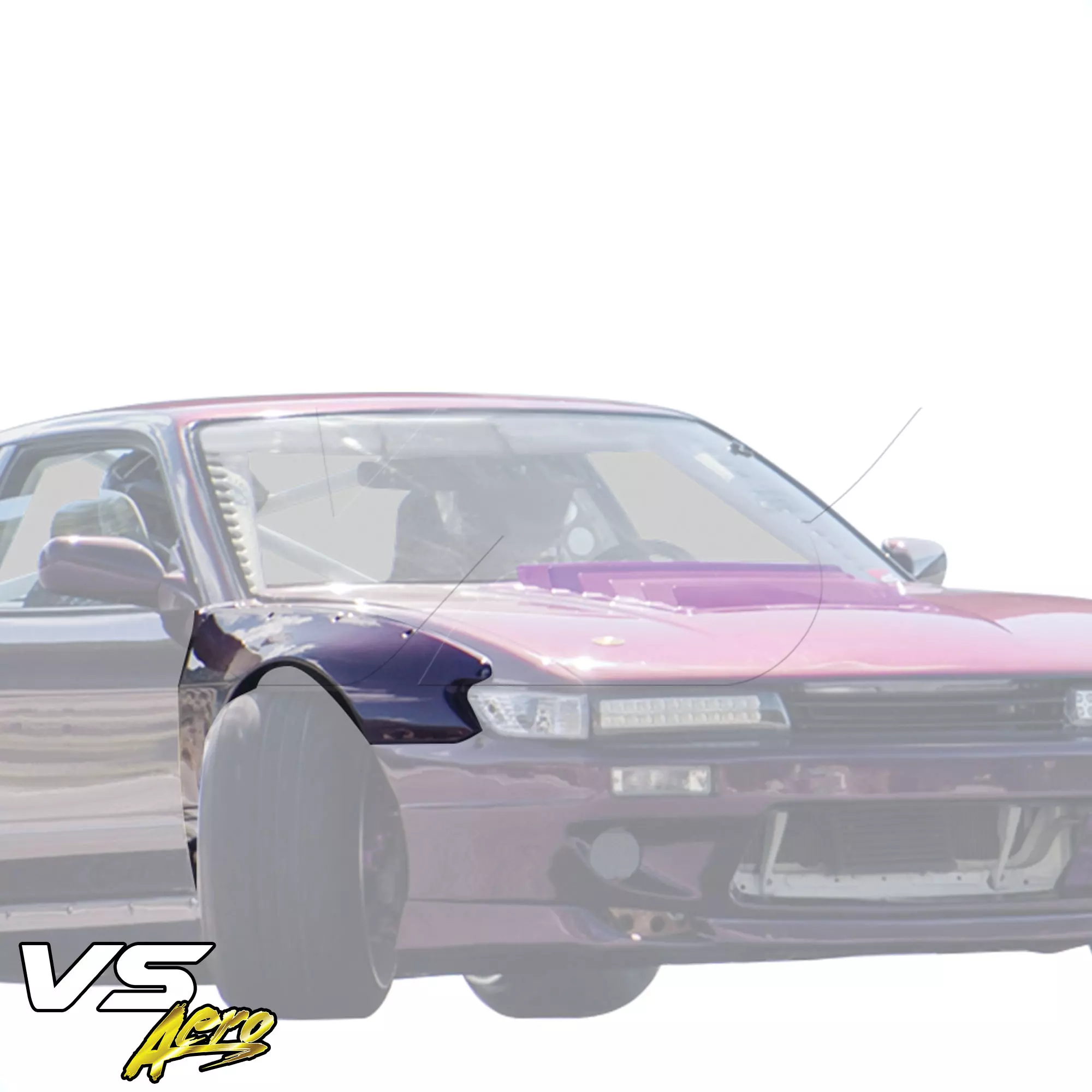 VSaero FRP TKYO v3 Wide Body 40mm Fender Flares (front) > Nissan Silvia S13 1989-1994 > 2/3dr - Image 2