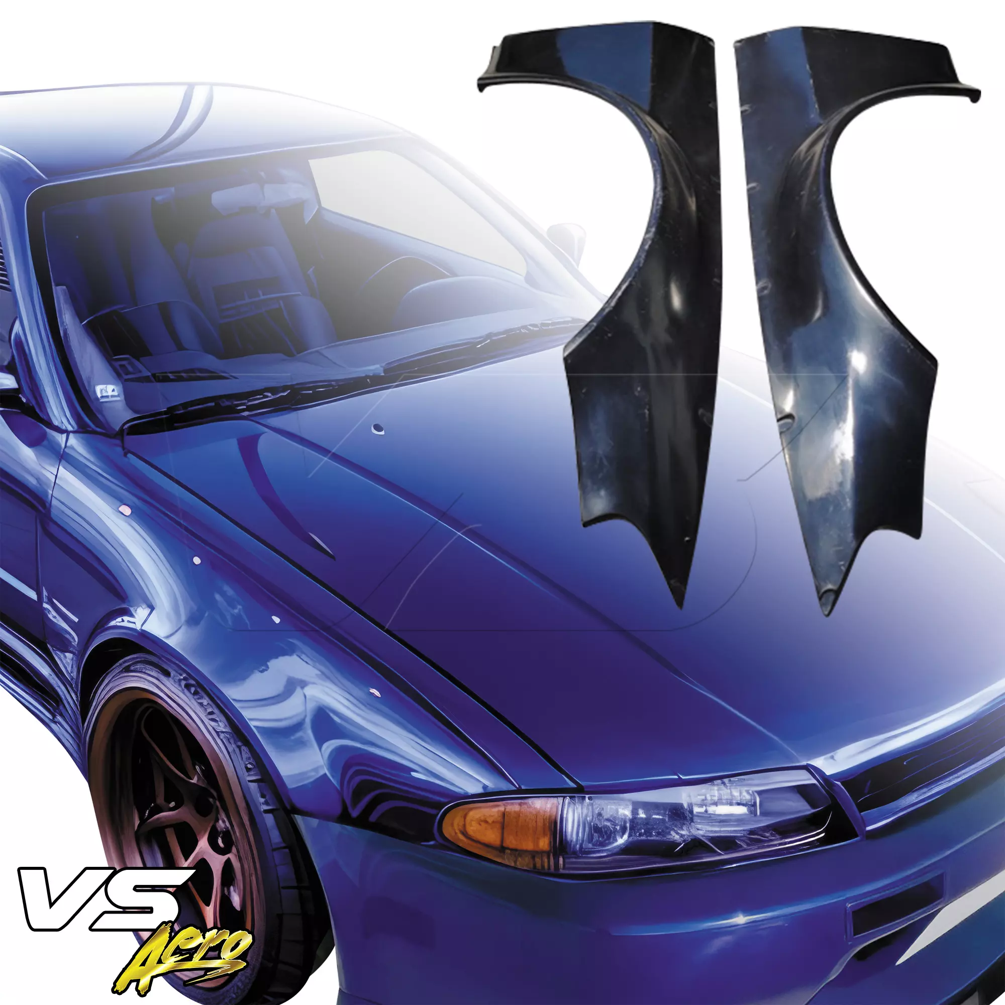 VSaero FRP TKYO Wide Body 65mm Fender Flares (front) > Nissan Skyline R33 1995-1998 > 2dr Coupe - Image 4