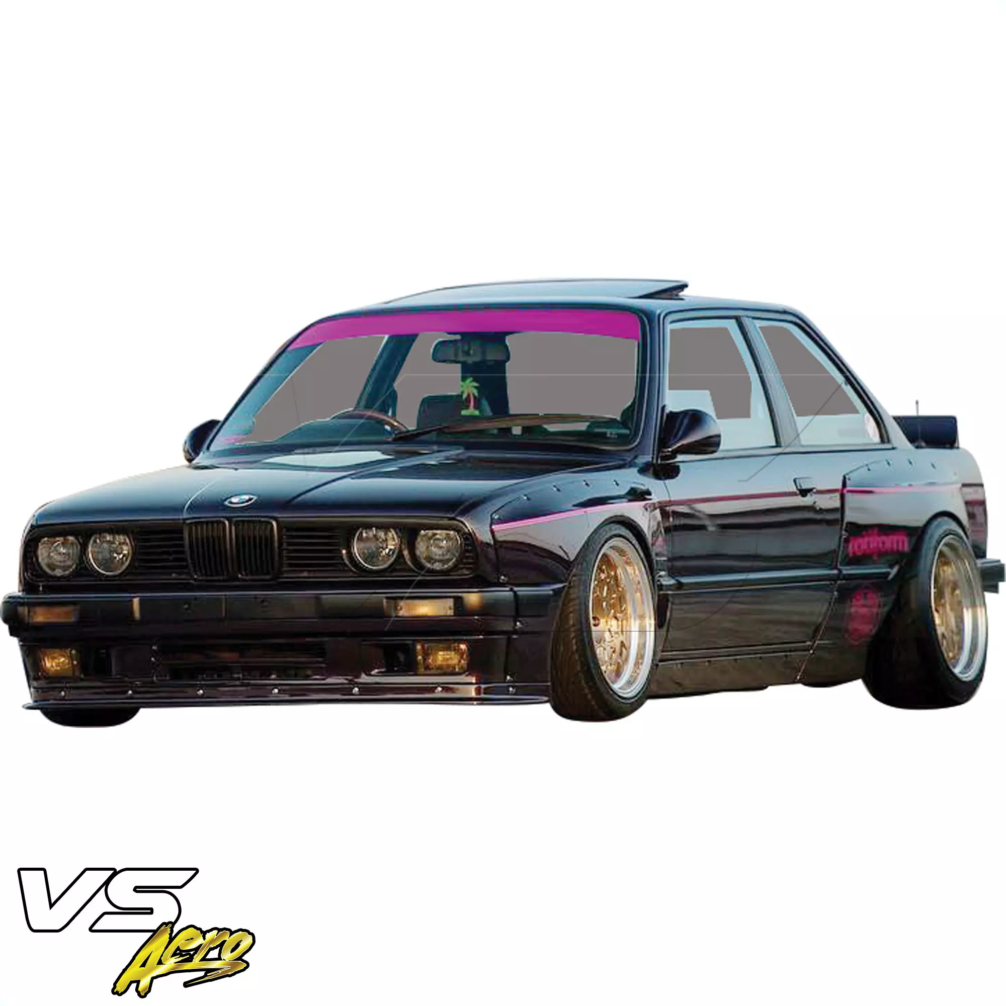 VSaero FRP TKYO Wide Body Kit w Wing 10pc > BMW 3-Series 318i 325i E30 1984-1991> 2dr Coupe - Image 9