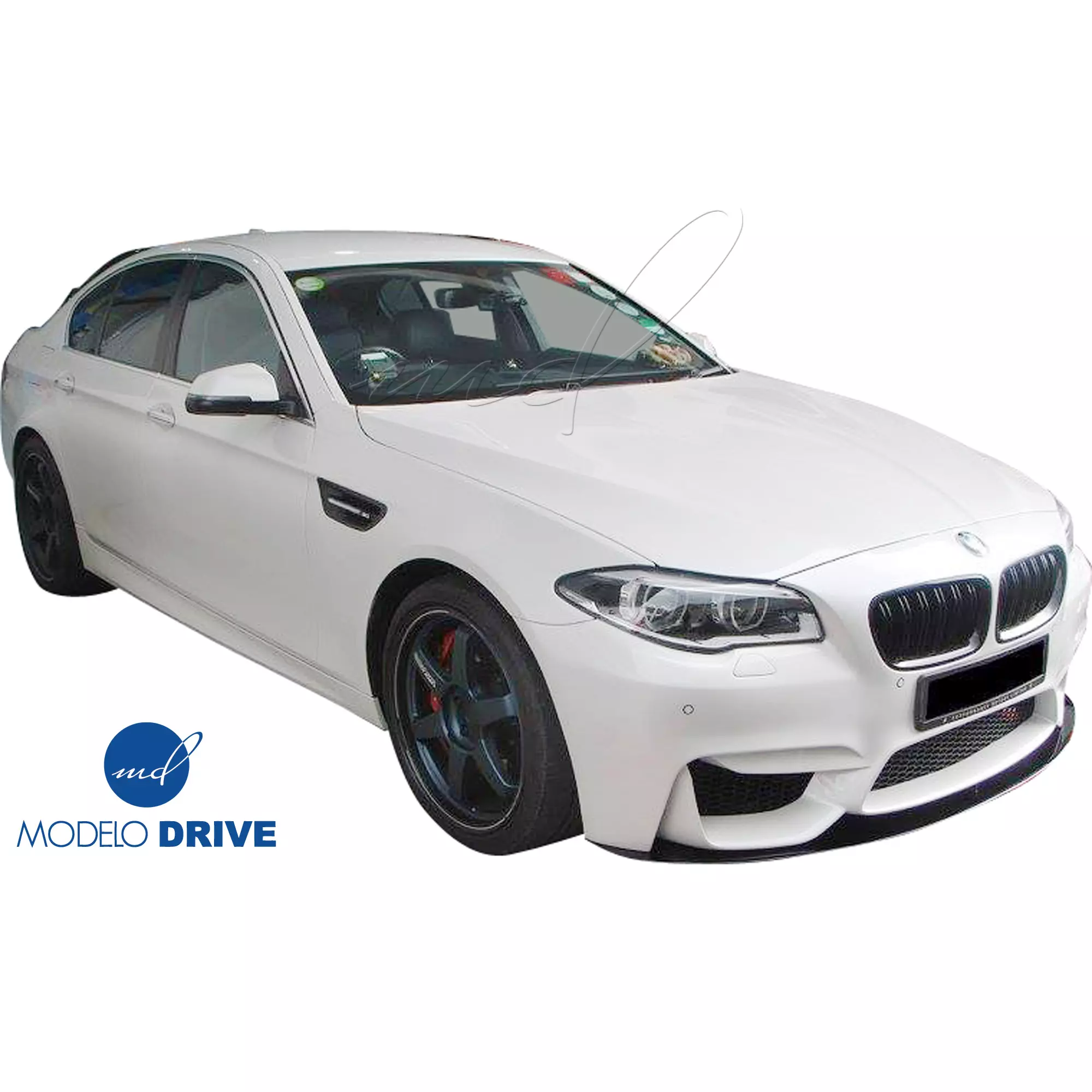 ModeloDrive FRP Type-M4 Style Front Bumper and Lip 2pc > BMW 5-Series F10 2011-2016 > 4dr - Image 2