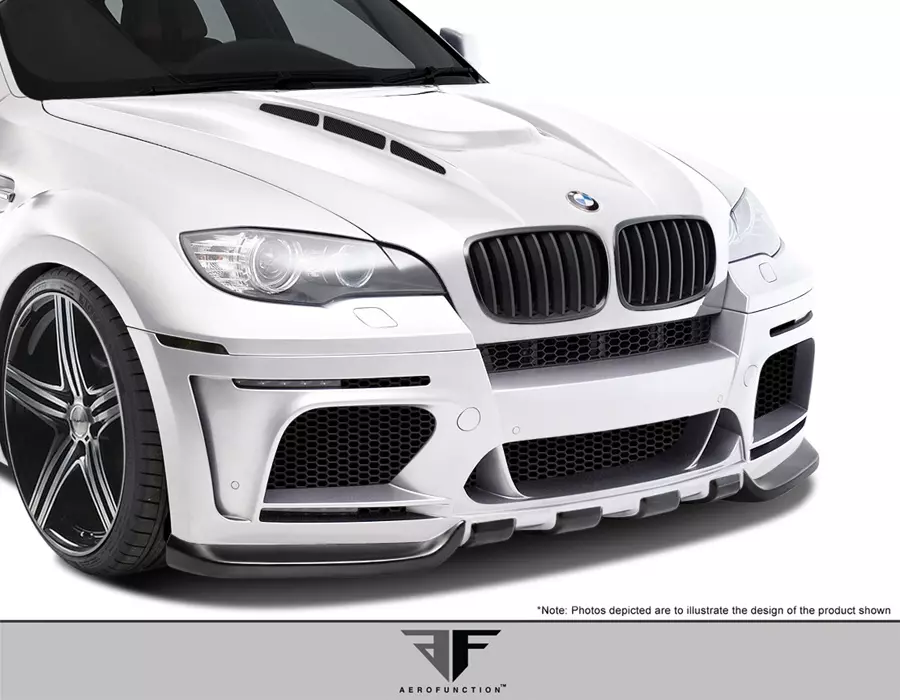 2008-2014 BMW X6 X6M E71 10-13 X5M E70 AF-5 Wide Body Front Bumper Cover ( GFK ) 1 Piece - Image 2