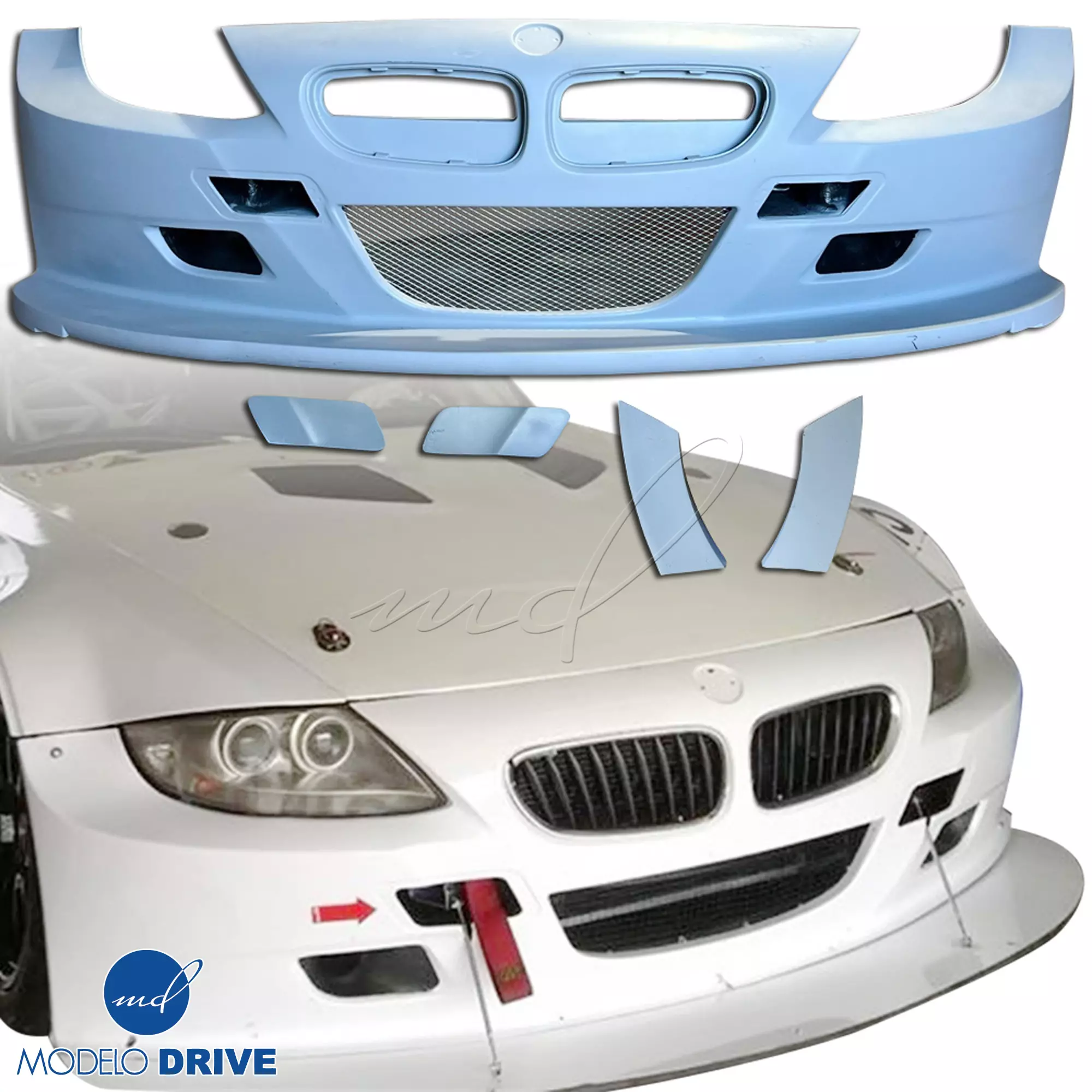 ModeloDrive FRP GTR Wide Body Front Bumper > BMW Z4 E86 2003-2008 > 3dr Coupe - Image 1