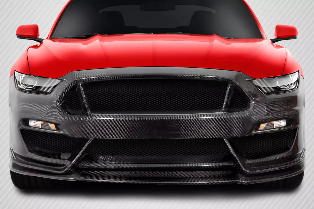 2015-2017 Ford Mustang Carbon Creations GT350 Look Front Bumper 1 Piece - Image 1