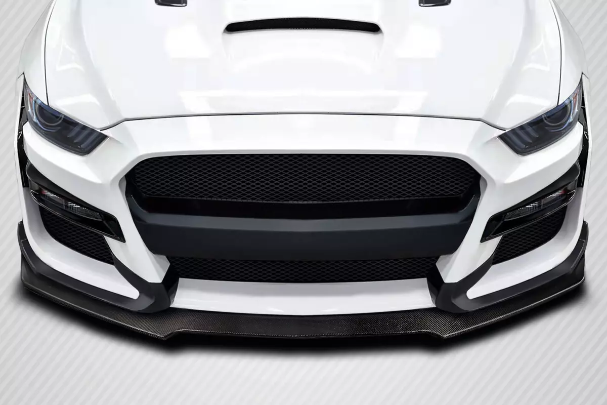 2015-2017 Ford Mustang Carbon Creations GT500 Look Front Lip Spoiler Air Dam 1 Piece - Image 1