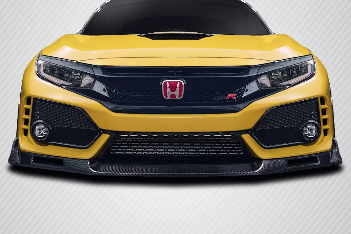 2017-2021 Honda Civic Type R Carbon Creations EVS Front Lip Spoiler Air Dam 1 Piece - Image 1