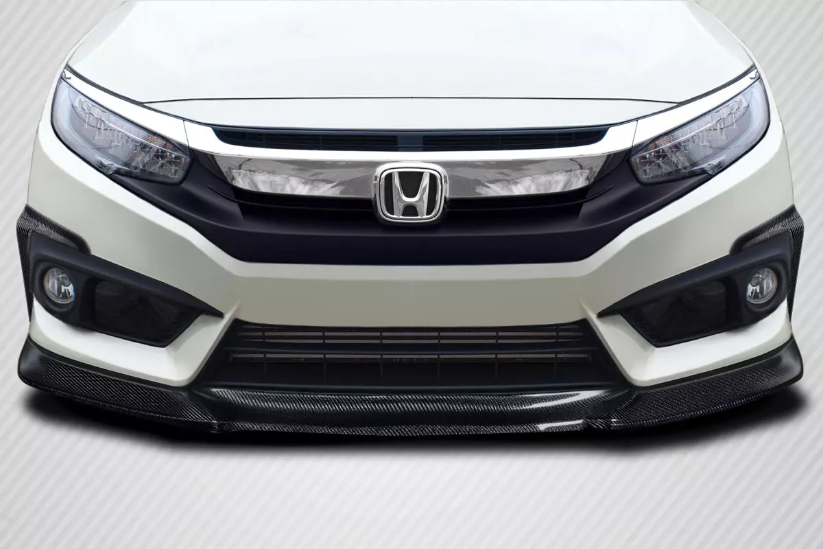 2016-2018 Honda Civic 2DR 4DR Carbon Creations Yoka Front Lip Spoiler Air Dam 3 Pieces - Image 1