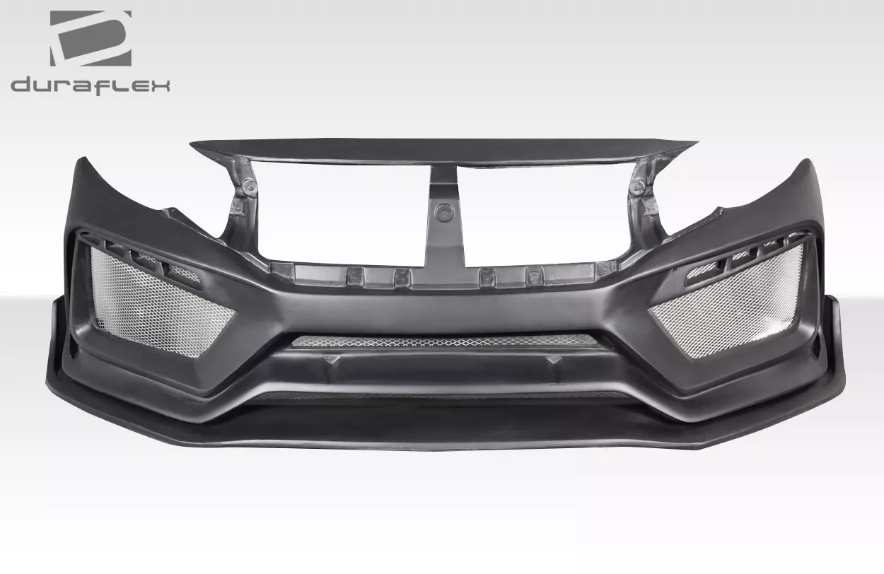 2016-2021 Honda Civic 4DR Duraflex RBT Widebody Look Front Bumper 1 Piece - Image 2