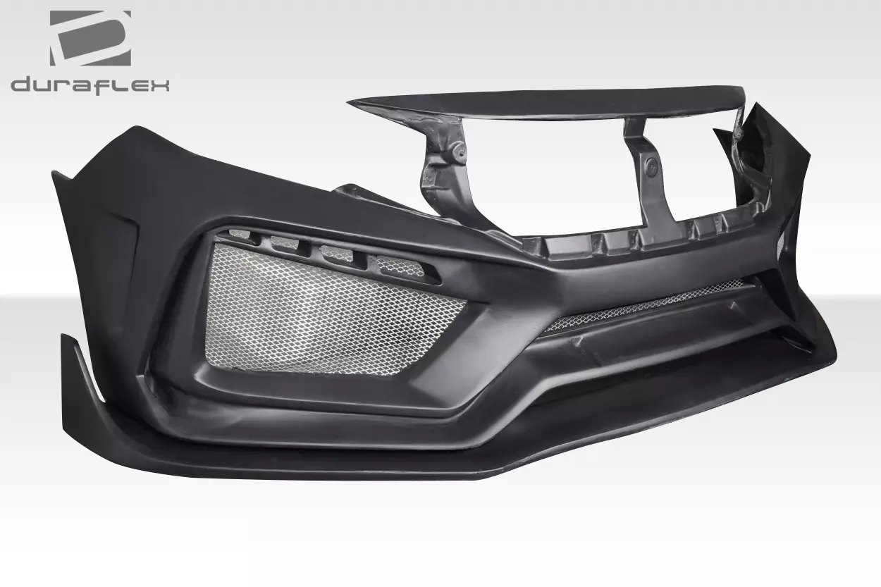 2016-2021 Honda Civic 4DR Duraflex RBT Widebody Look Front Bumper 1 Piece - Image 4