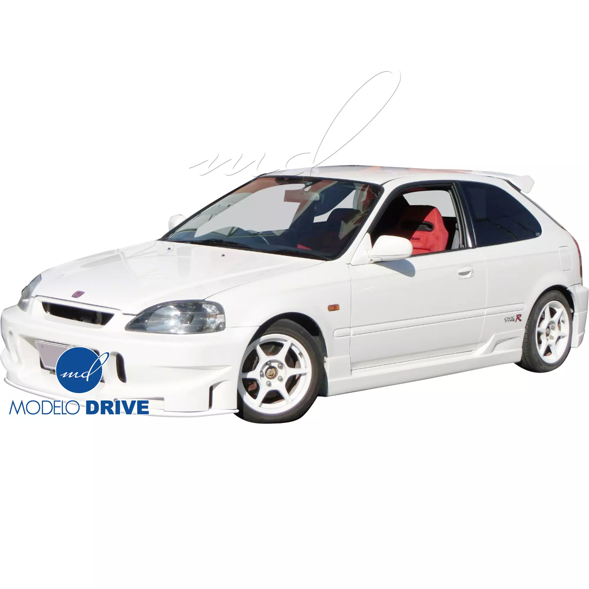 ModeloDrive FRP BCLU Body Kit 4pc > Honda Civic EK9 1996-1998 > 3-Door Hatch - Image 4