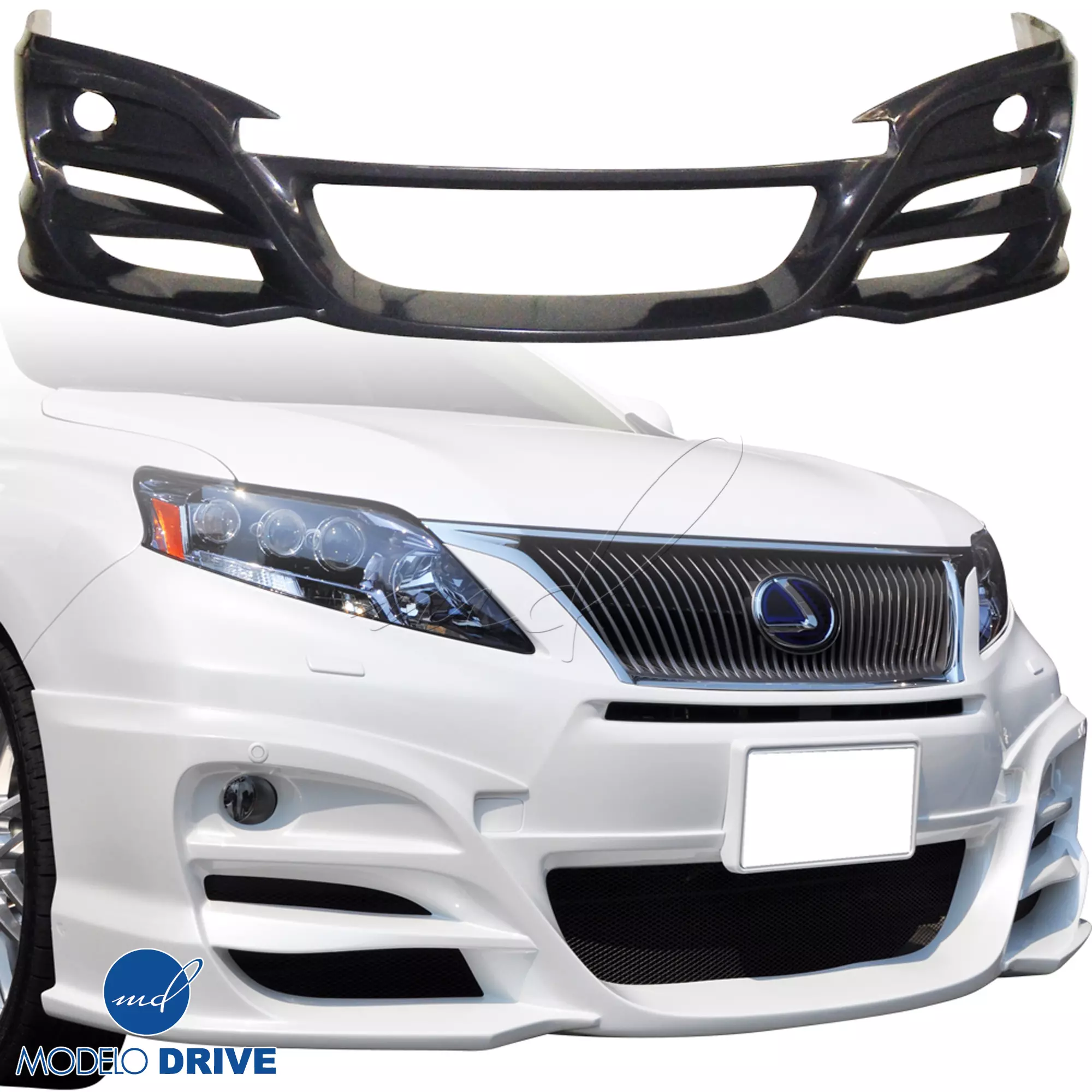 ModeloDrive FRP WAL BISO Front Add-on Valance > Lexus RX-Series RX350 RX450 2010-2012 - Image 1