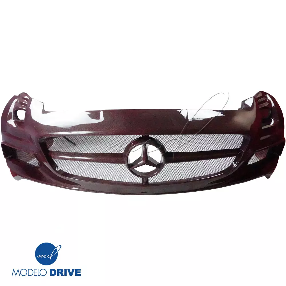 ModeloDrive Carbon Fiber BLK-GT Wide Body Front Bumper > Mercedes-Benz SLS AMG (R197) 2011-2014 - Image 4