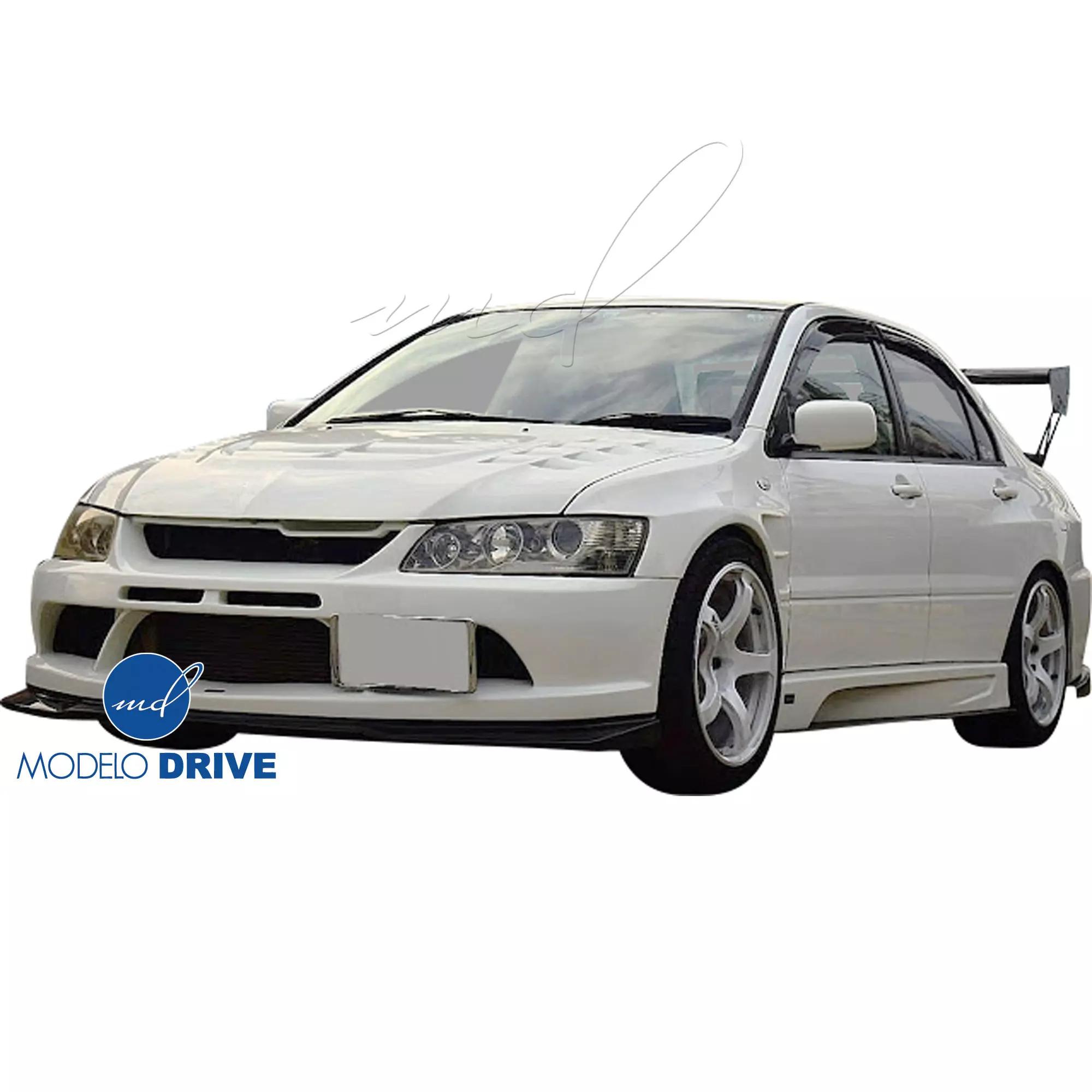 ModeloDrive FRP VAR V2 Front Bumper /w Lip > Mitsubishi Evolution 8 9 2003-2006 - Image 2