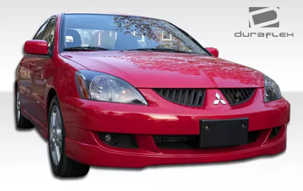 2004-2007 Mitsubishi Lancer Duraflex Rally Front Lip Under Spoiler Air Dam 1 Piece - Image 6