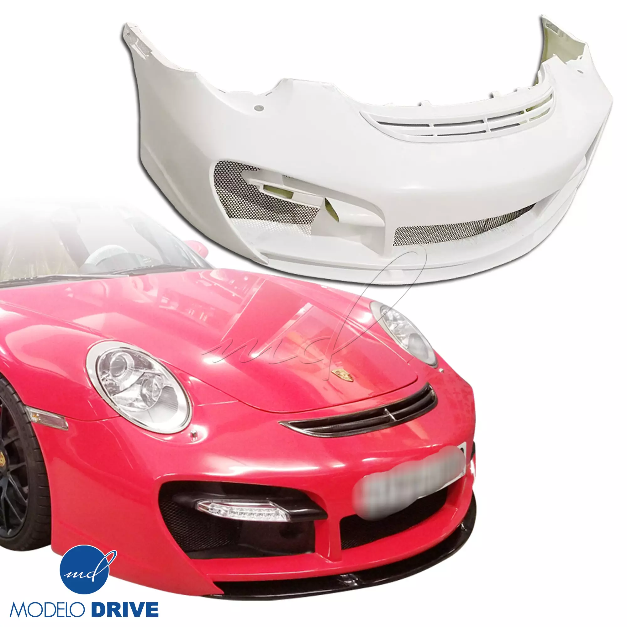 ModeloDrive FRP TART Turbo Wide Front Bumper > Porsche 911 (997) 2005-2012 - Image 10