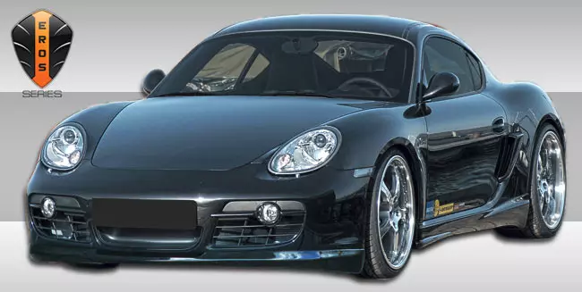 2006-2008 Porsche Cayman Eros Version 2 Front Lip Under Spoiler Air Dam 1 Piece - Image 2
