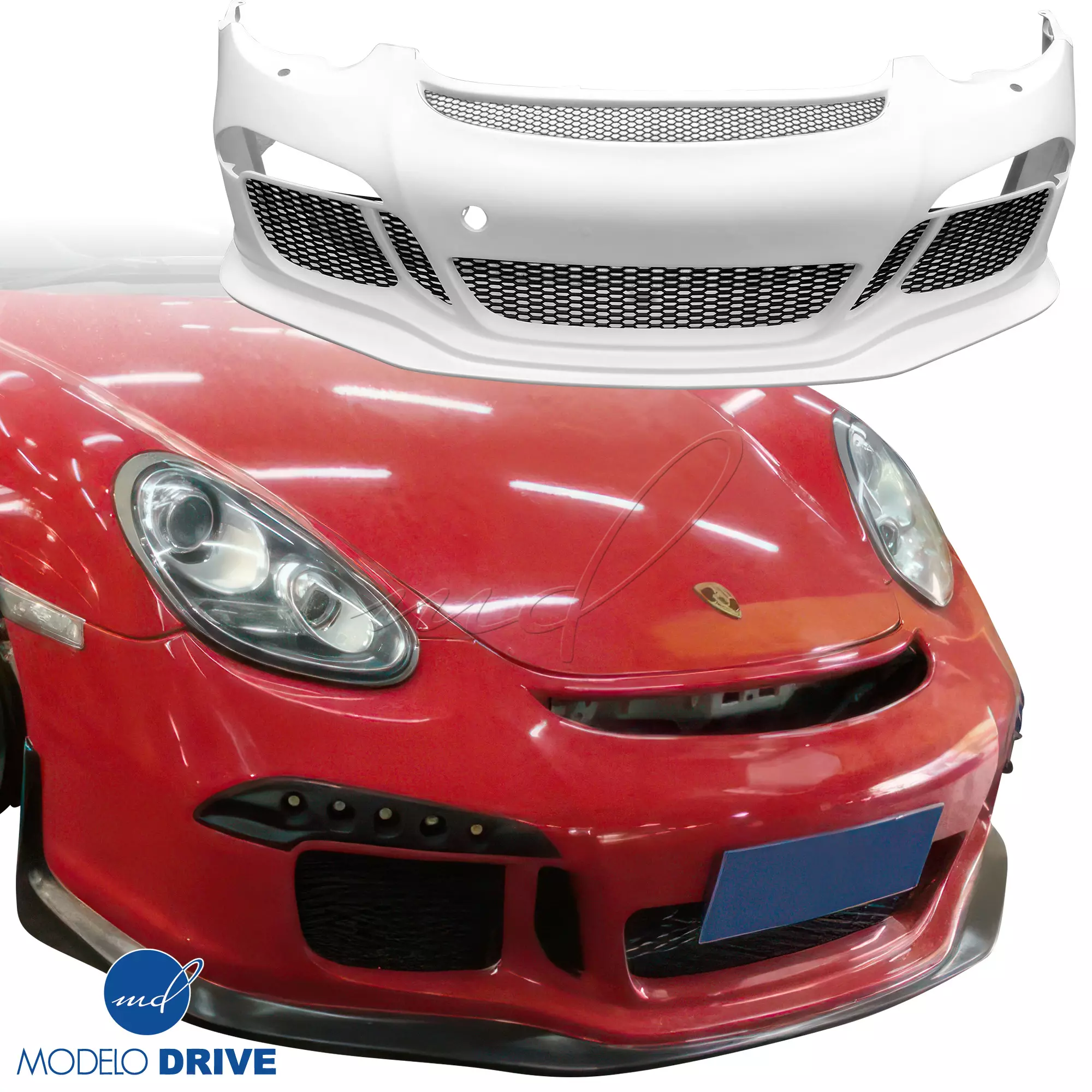 ModeloDrive FRP GT3-Z Front Bumper > Porsche Cayman (987) 2009-2012 - Image 4