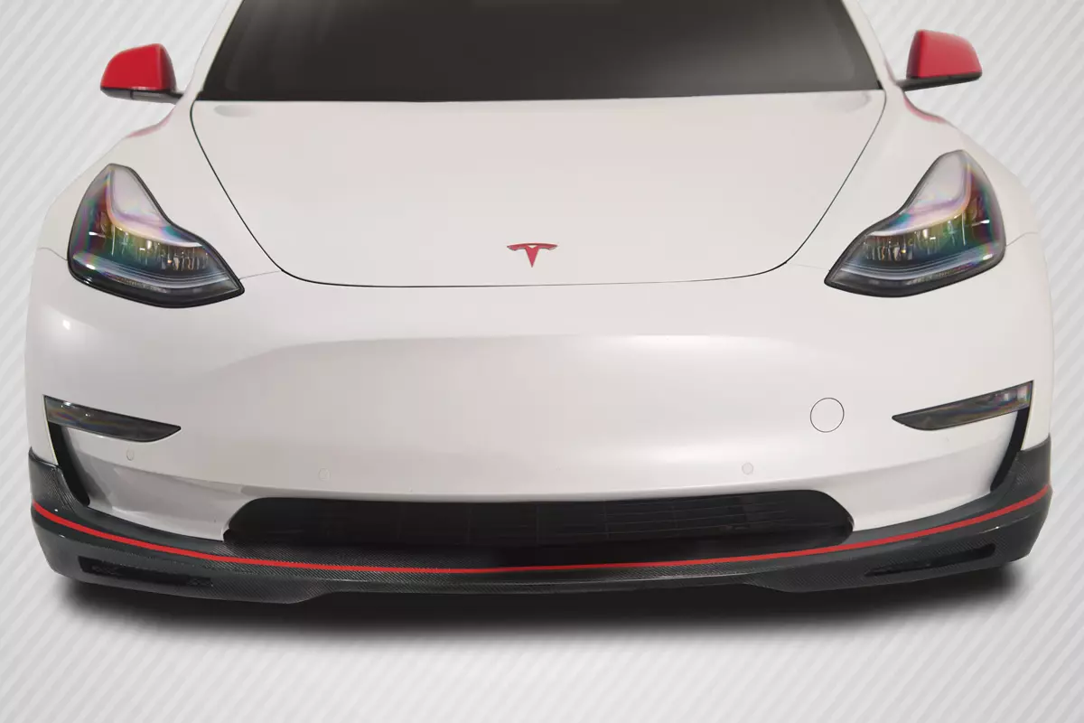 2018-2023 Tesla Model 3 Carbon Creations GT Concept Front Lip 1 Piece - Image 1