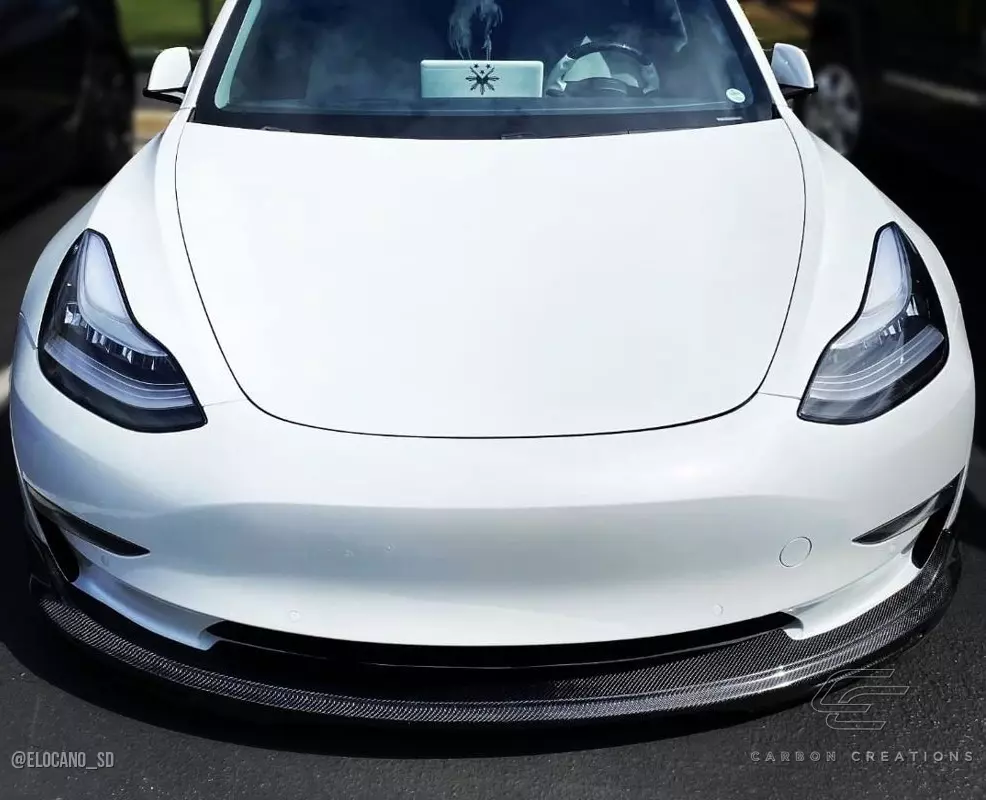 2018-2023 Tesla Model 3 Carbon Creations GT Concept Front Lip 1 Piece - Image 10