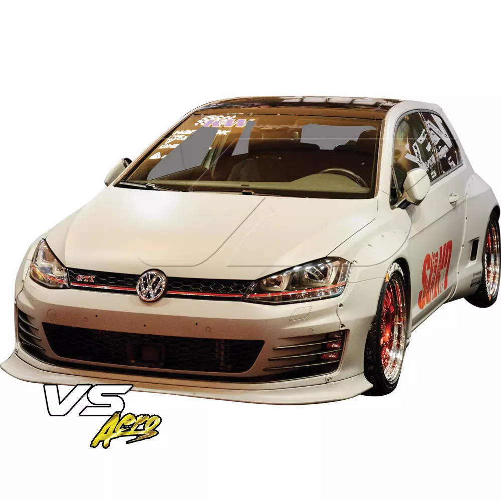 VSaero FRP TKYO Wide Body Kit w Wing 8pc > Volkswagen Golf MK7 2015-2018 - Image 6