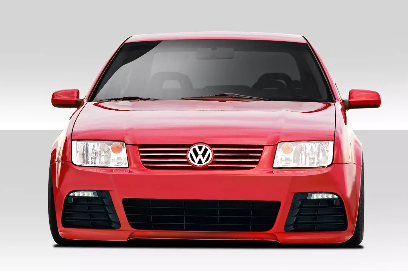 1999-2004 Volkswagen Jetta Duraflex R Look Front Bumper Cover 1 Piece - Image 1