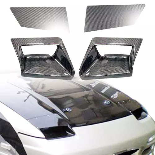 ModeloDrive Carbon Fiber SMAD Headlight Housings 4pc > Nissan 240SX 1989-1994> 2/3dr - Image 4