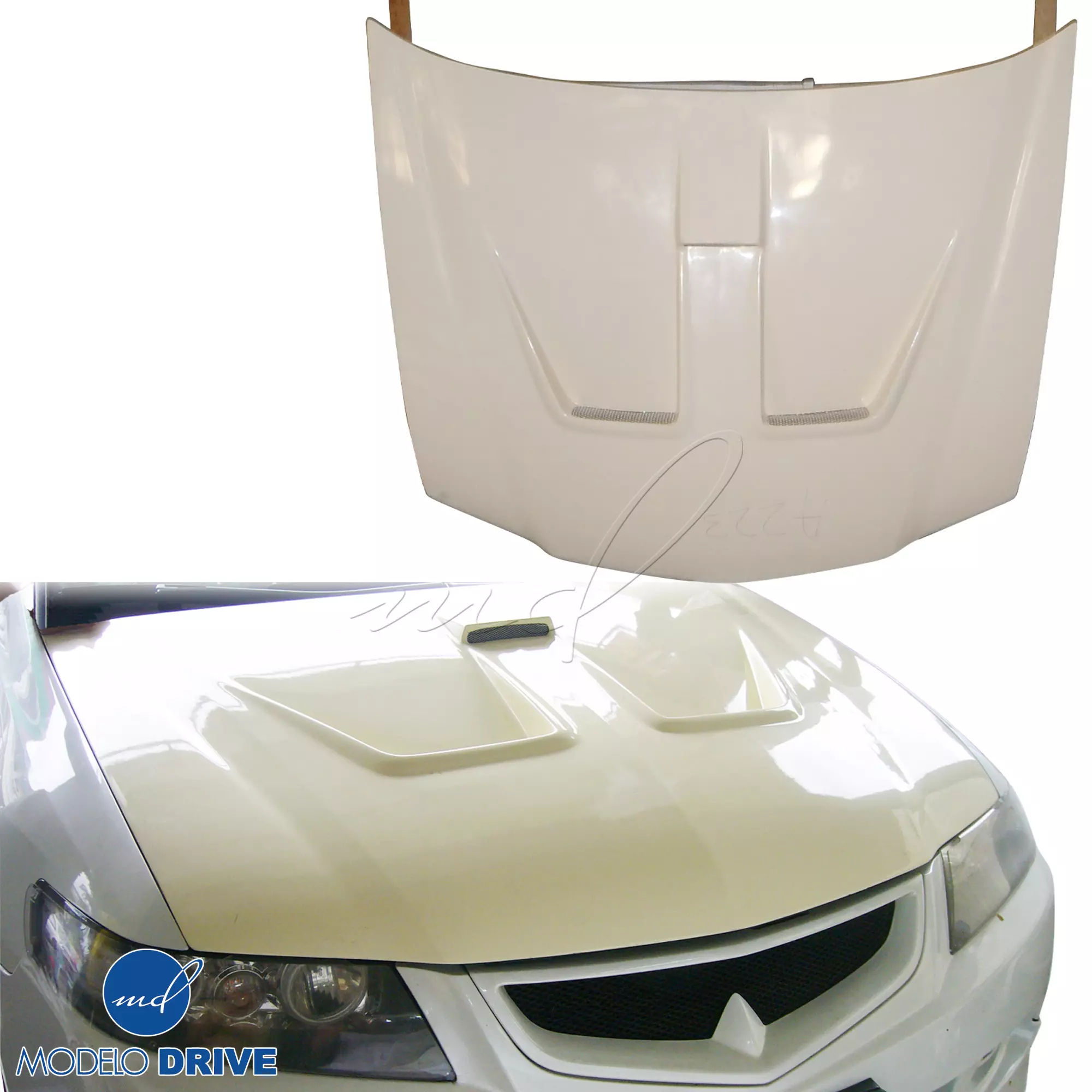 ModeloDrive FRP MUGE Hood > Acura TSX CL9 2004-2008 - Image 3