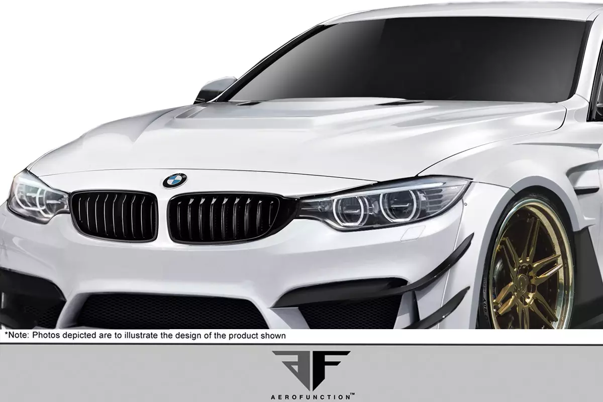 2012-2018 BMW 3 Series F30 / 2014-2020 4 Series F32 AF-1 Hood ( GFK ) 1 Piece - Image 2