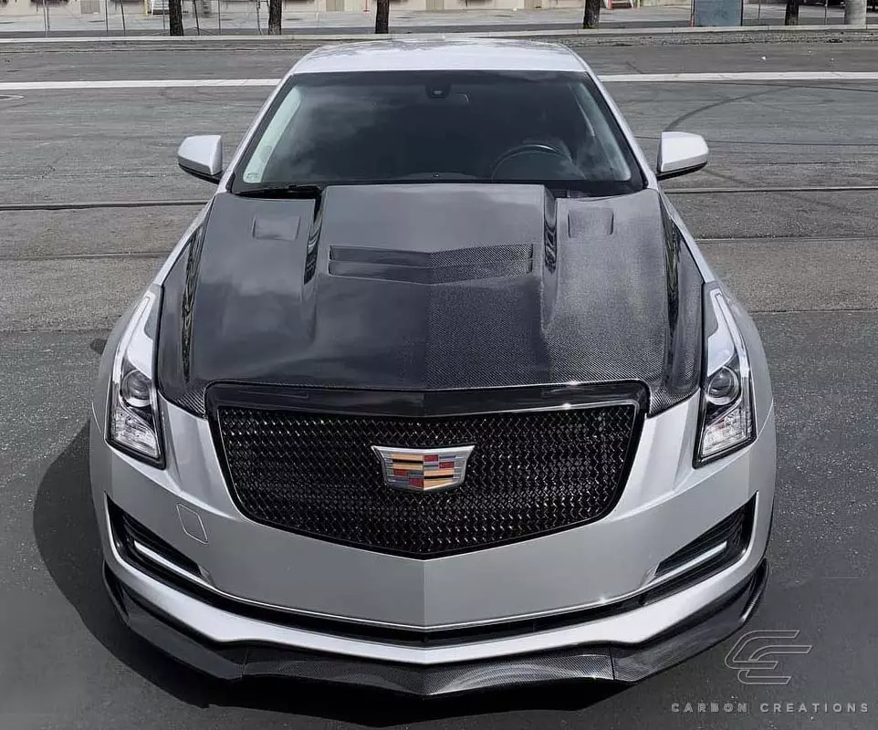 2012-2019 Cadillac ATS Carbon Creations DriTech AC-1 Hood 1 Piece - Image 4