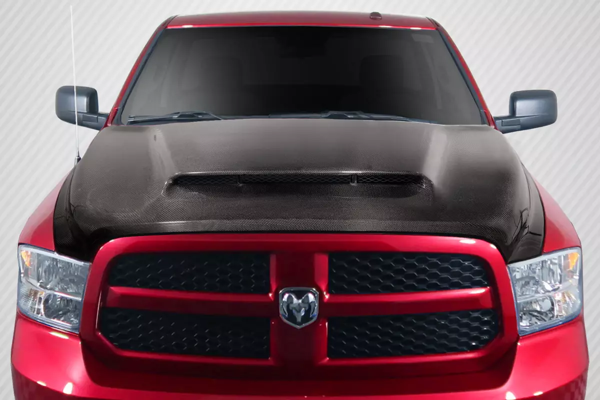 2009-2018 Dodge Ram 1500 Carbon Creations Demon Look Hood 1 Piece - Image 1