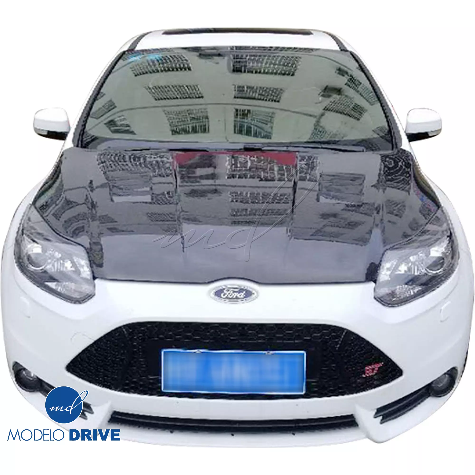 ModeloDrive Carbon Fiber KR Vented Hood > Ford Focus 2012-2014 - Image 4
