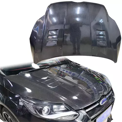 ModeloDrive Carbon Fiber KR Vented Hood > Ford Focus 2012-2014 - Image 5