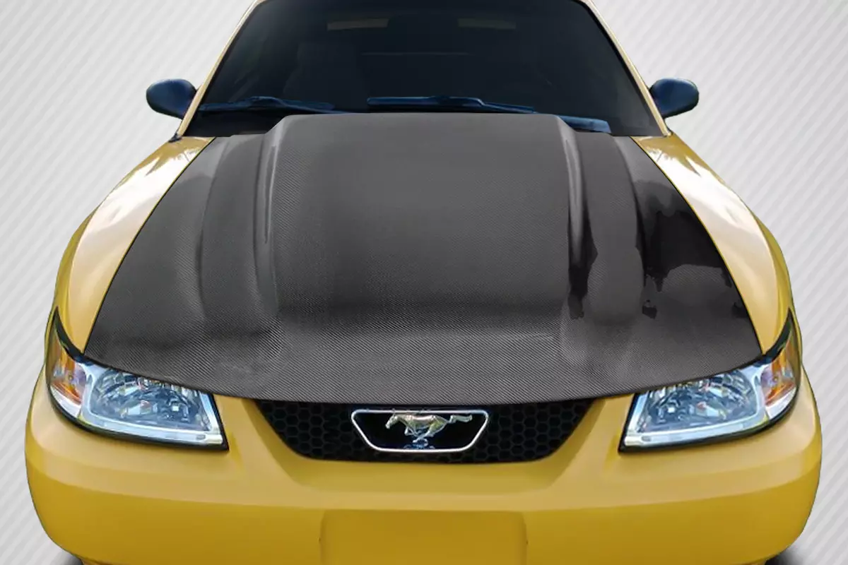 1999-2004 Ford Mustang Carbon Creations Cowl Hood 1 Piece - Image 1